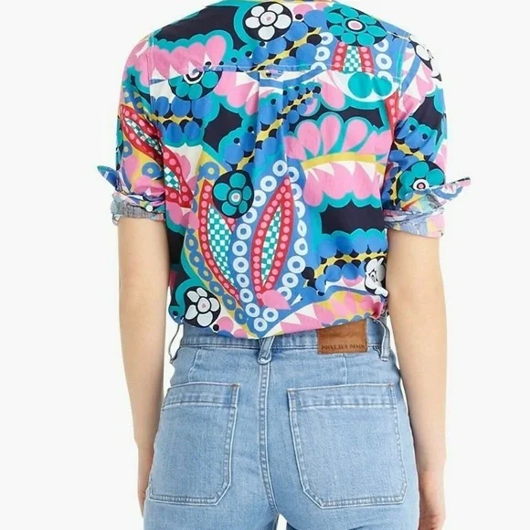 J.Crew classic fit boy shirt in Kaleidoscope Ratti 4 - Picture 2 of 9